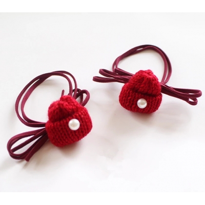 2018 charming red pearl hair bands for kids